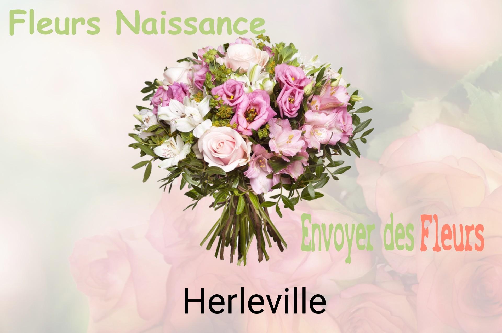 Bouquet de fleurs de naissance livré à Herleville